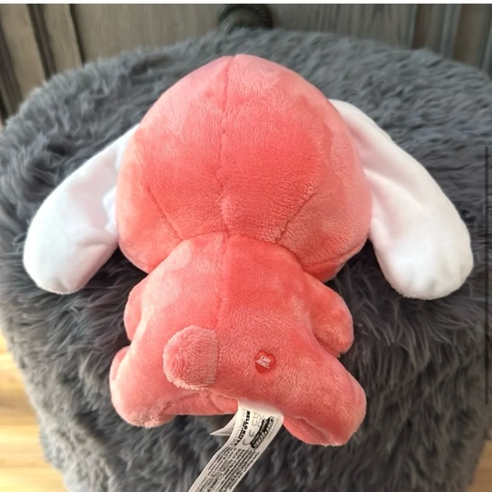 Hello Kitty Cinnamoroll plush dressed as Love-a-Lot Bear Care. Ear collaboration